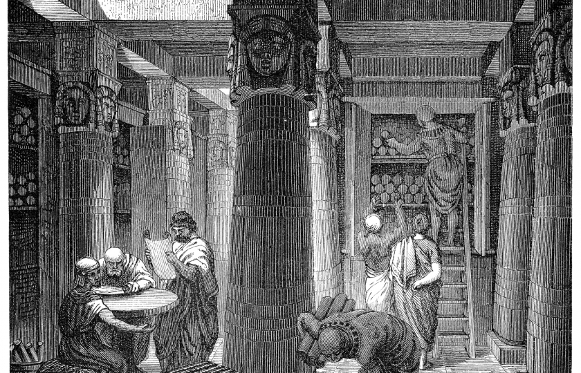 مكتبة الإسكندرية القديمة أس سها البطالمة وحرقها يوليوس قيصر